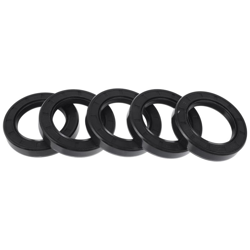 RATCHROLL Universal Oil Seal TC Double Lip W Steel Spring Seal Ring Rotary Shaft Seal 45x68x12mm High Pressure NBR Rubber Black 5 Pcs - Image 1